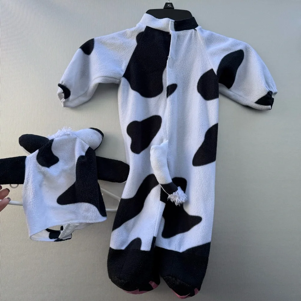 Baby Cow Print Kids One Piece Halloween Rubie's‎ Costume Size 0-6 Months 2 piece